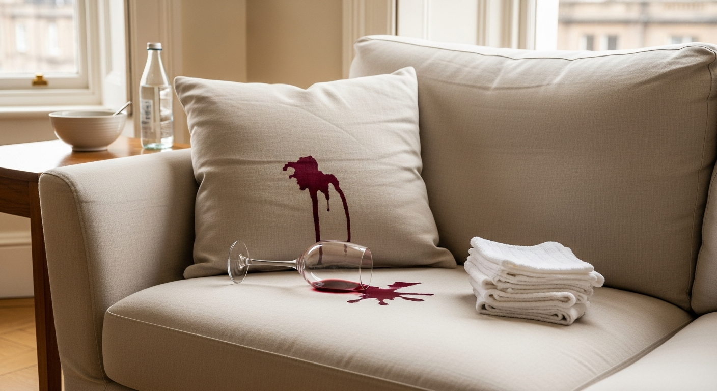 How to remove red wine from sofa, without ruining it